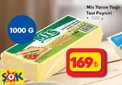 MİS YARIM YAĞLI TOST PEYNİRİ 1000 G